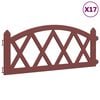 vidaXL Lawn Edgings 17 pcs Red 10 m PP