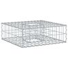 vidaXL Gabion Raised Bed 60 x 60 x 20 cm Galvanised Steel Silver
