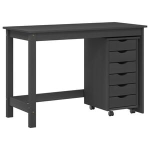 vidaXL Desk and Rolling Cabinet Set MOSS 2 pcs Grey
