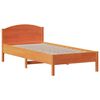 vidaXL Bed Frame without Mattress Wax Brown 90x200 cm Solid Wood Pine