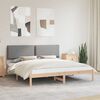 vidaXL Bed Frame with Upholstered Headboard Light Grey 180 x 200 cm