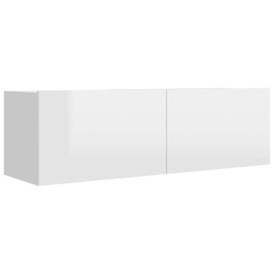 vidaXL TV Cabinets 4 pcs High Gloss White 100x30x30 cm Engineered Wood