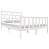 vidaXL Bed Frame | White | Solid Pine Wood | King Size | Durable | Bed Frame
