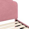 vidaXL Children's Bed Frame with Headboard Pink 90 x 190 cm Velvet