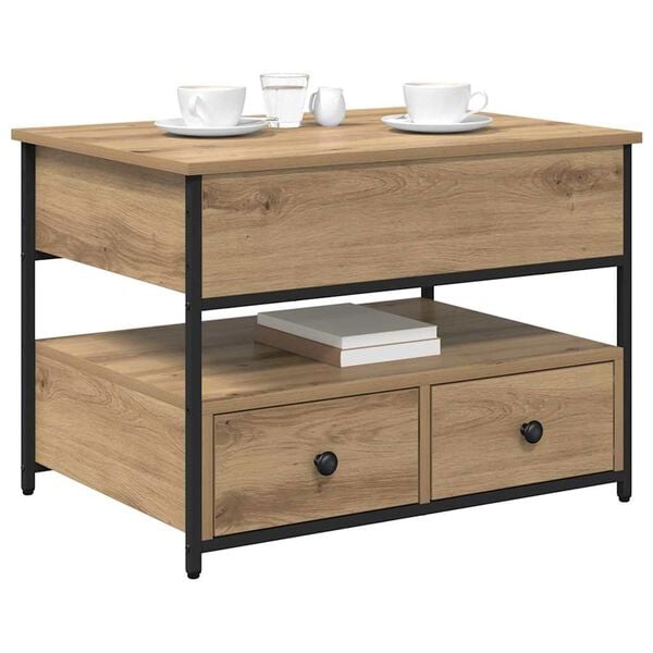 vidaXL Coffee Table Artisan Oak 70 x 50 x 54.5 cm Engineered Wood