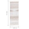 vidaXL Rug Beige 100x300 cm Cotton