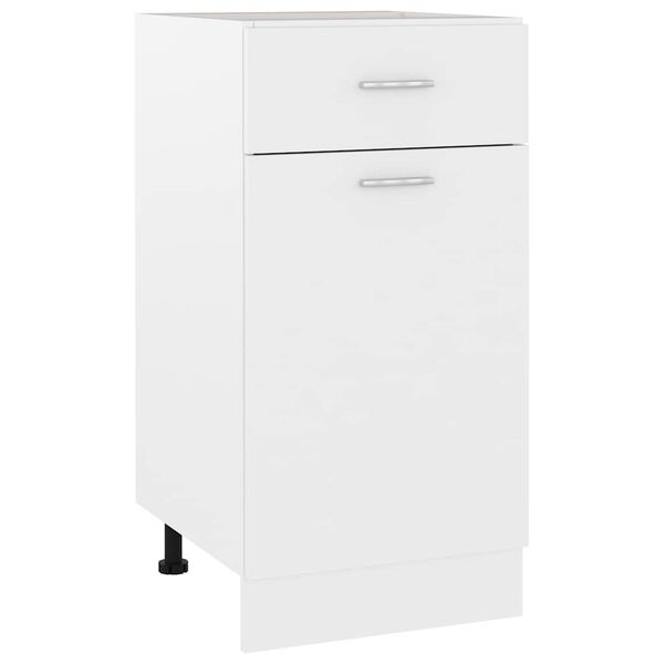 vidaXL Drawer Bottom Cabinet Lyon White 40x46x81.5 cm Engineered Wood