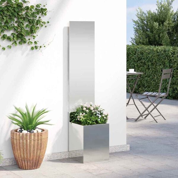 vidaXL Garden Privacy Screen Silver 32 x 150 cm Galvanised steel