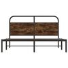 vidaXL Bed Frame Without Mattress 160x200 cm Smoked Oak Engineered Wood
