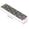 vidaXL Perforated Plates 60 pcs 2 mm 160x40 mm Galvanised Steel