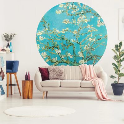 WallArt Wallpaper Circle Almond Blossom 190 cm
