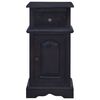 vidaXL Bedside Cabinet Light Black Coffee Solid Mahogany Wood