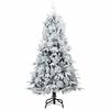 vidaXL Artificial Hinged Christmas Tree White 150 cm PE and PVC