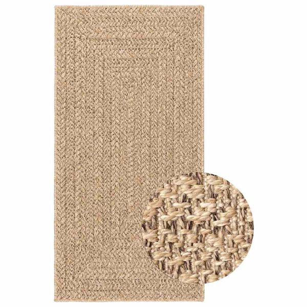vidaXL Rug ZIZUR 100x200 cm Jute Look Indoor and Outdoor