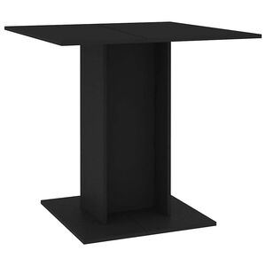 vidaXL Dining Table Black 80x80x75 cm Engineered Wood