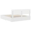 vidaXL Bed Frame with Headboard White 200 x 200 cm Engineered Wood