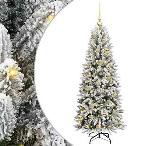 vidaXL Artificial Christmas Tree with 150 LEDs with Stand White 120 cm