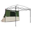 vidaXL Camping Tent Set Folding 2 pcs Green Taffeta and Fabric