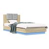vidaXL Bed Frame with Headboard Sonoma Oak Engineered Wood