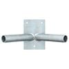 vidaXL Flag Pole Holde Silver 11.5 x 7.5 x 0.2 cm Steel