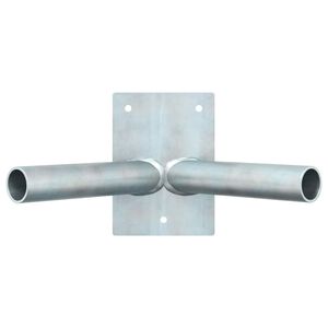 vidaXL Flag Pole Holde Silver 11.5 x 7.5 x 0.2 cm Steel