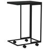 vidaXL Side Table with Wheels Black 40x30x63.5 cm Engineered Wood