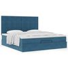 vidaXL Ottoman Bed with Mattresses Dark Blue 180x200cm Velvet
