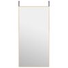 vidaXL Door Mirror Gold 50x100 cm Glass and Aluminium