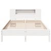 vidaXL Bookcase Bed without Mattress White 120x190 cm Small Double Solid Wood Pine