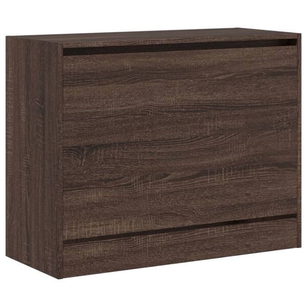 vidaXL Shoe Cabinet Brown Oak 80x34x63 cm Engineered Wood