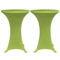 vidaXL Stretch Table Cover 2 pcs 60 cm Green