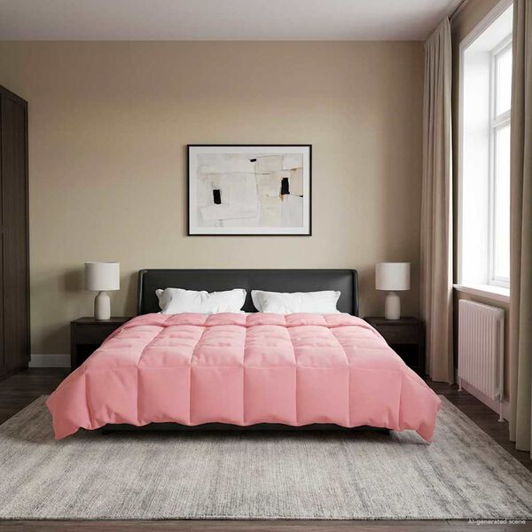 vidaXL Winter Duvet Quilted Pink 200 x 220 cm Microfiber