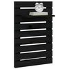vidaXL Wall-mounted Bedside Shelves 2 pcs Black Solid Wood Pine