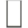 vidaXL Bar Table Legs U-Shaped 2 pcs Anthracite 60x(100-101) cm Steel