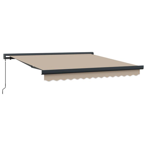 vidaXL Retractable Awning Beige 300 x 250 cm Fabric and Metal
