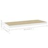 vidaXL Floating Wall Shelves 4 pcs Oak and White 80x23.5x3.8 cm MDF