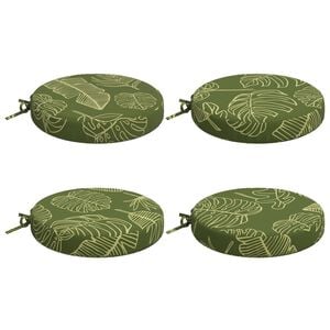 vidaXL 4-Piece Seat Cushions SOEST 4 pcs 100% Polyester Leaf Design