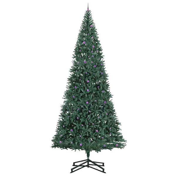 vidaXL Artificial Pre-lit Christmas Tree with Ball Set Green 500 cm