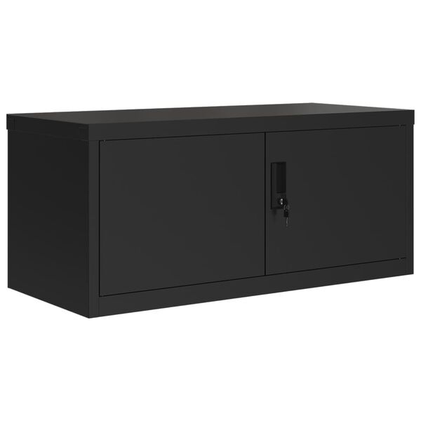 vidaXL File Cabinet Black 90x40x220 cm Steel
