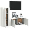 vidaXL 2 Piece TV Cabinet Set White Engineered Wood