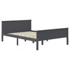 vidaXL Bed Frame without Mattress Dark Grey Solid Wood Pine 160x200 cm (322206+321990)