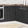 vidaXL Kitchen Corner Base Cabinet Kalmar Black Engineered Wood