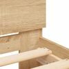 vidaXL Bed Frame with Headboard and LED Sonoma Oak 120x200 cm