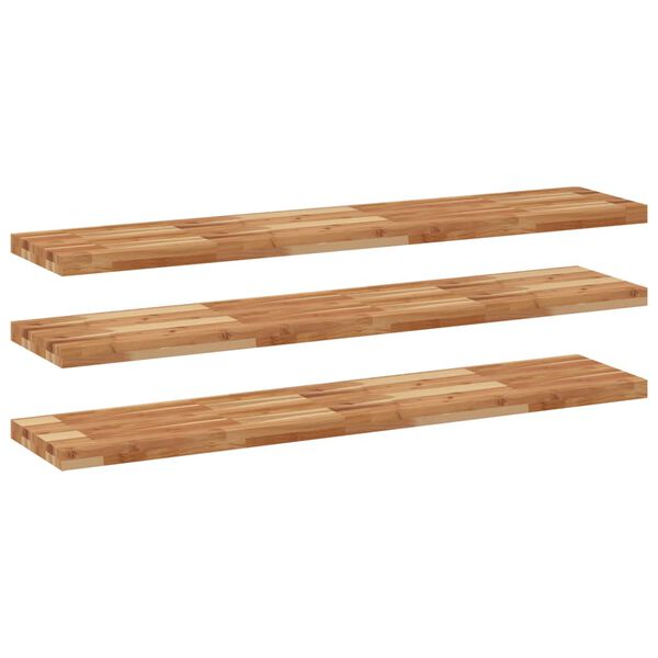 vidaXL Floating Shelves 3 pcs 160x30x4 cm Oil Finished Solid Wood Acacia