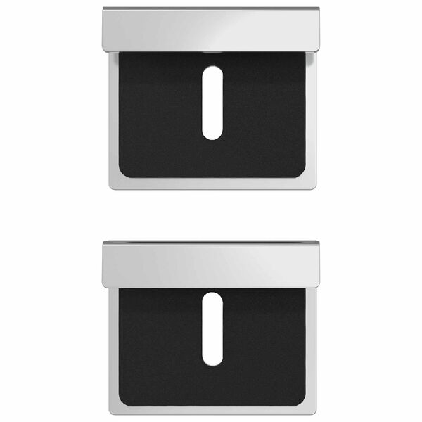 vidaXL Mirror Hold Bracket 12 pcs Nickel 35 x 30 x 8.3 mm Steel