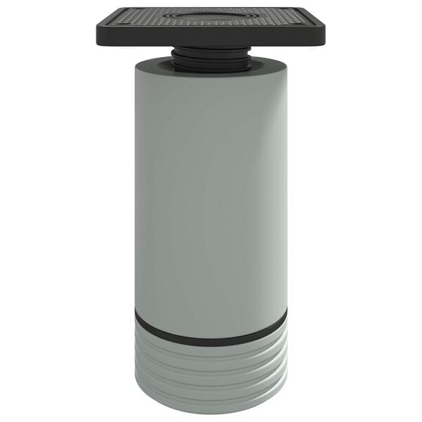 vidaXL Furniture Feet Adjustable 2 pcs White 64 x 64 x 100 mm PP