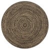 vidaXL Handmade Rug Jute Black and Natural 120 cm