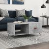 vidaXL Coffee Table Concrete Grey 90x50x40 cm Engineered Wood