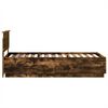 vidaXL Bed Frame with Headboard Smoked Oak 70 x 190 cm Engineered Wood