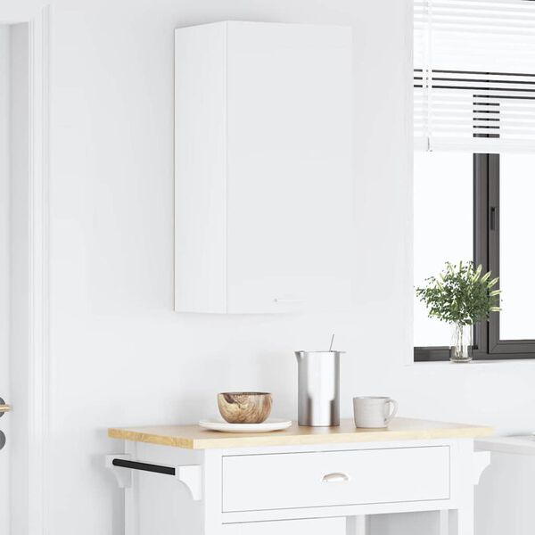 vidaXL Hanging Cabinet with Door White 40 x 31 x 80 cm Engineered Wood
